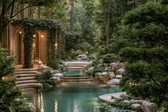 do design your backyard, garden,  terrace, pergola, landscape
