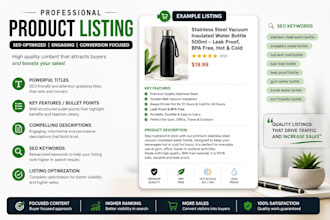 create professional ecommerce product listings