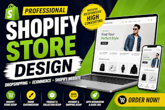 design shopify store, shopify dropshipping and shopify website