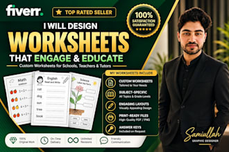 design creative worksheets, workbooks, and kids activity books