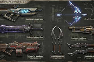 design knife, weapon, custom blade design, gun and sword model