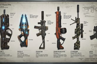design unique weapons illustrations