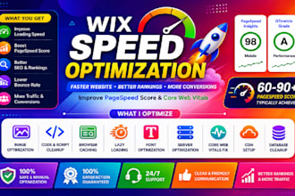 optimize wix website speed and improve google pagespeed performance