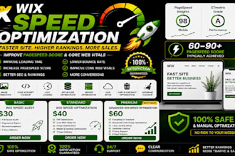optimize wix website speed and improve google pagespeed performance