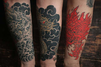 make a traditional japanese irezumi tattoo