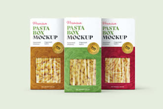 design pasta packaging, label and logo for your food brand