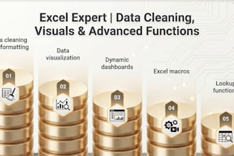 clean messy data and build dynamic excel dashboard