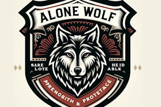 design creative modern wolf logo