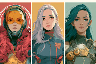 sci fi character illustration or sci fi character