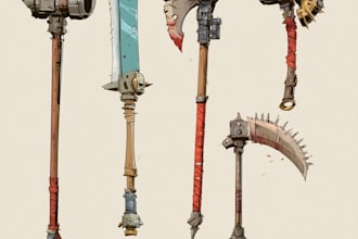 design your awesome weapon concept art