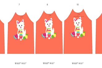 do t shirt artwork with your idea and convert to print ready file