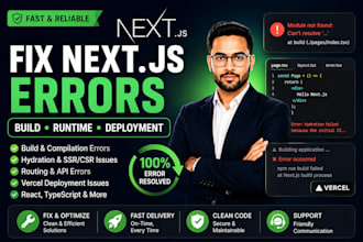 fix nextjs errors, bugs, build and deployment issues