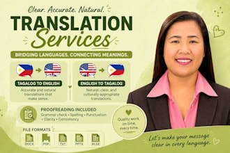 translation from tagalog to english or english to tagalog