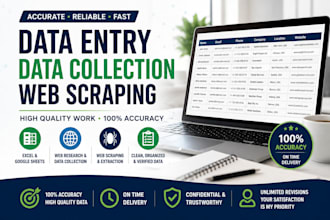 collect, research and organize data from the web