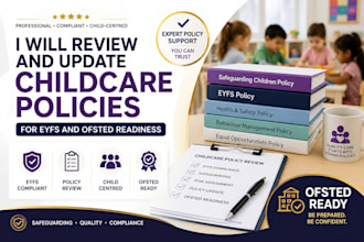 review and update childcare policies for eyfs and ofsted readiness