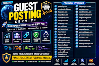 provide high quality general guest posts with dofollow