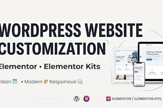 customize wordpress website with elementor