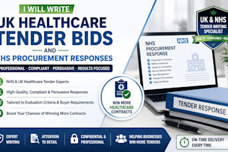 write UK healthcare tender bids and nhs procurement responses