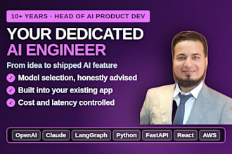 be your ai engineer, ai developer for custom ai app, web and software