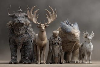 draw fantasy creatures and custom monster illustration