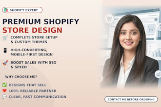 develop a high converting shopify store, redesign, and copy ecommerce website