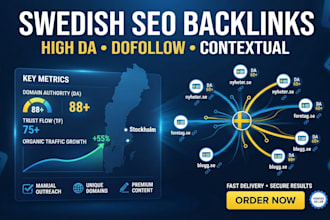build high quality sweden backlinks on top swedish websites