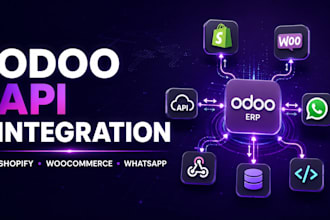 integrate odoo v12 to v20 with shopify, woocommerce, whatsapp or any API