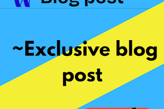 create exclusive blog post