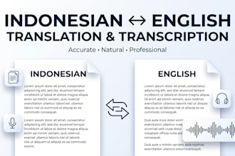 translate and transcribe indonesian and english
