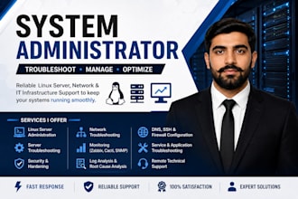 troubleshoot and manage linux servers, networks, and IT infrastructure