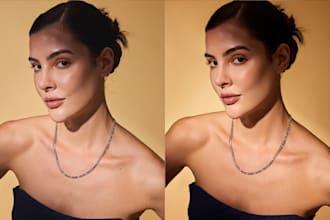jewelry photo retouching and model portrait editing