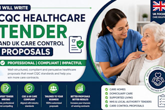 write cqc healthcare tender and UK care control proposals