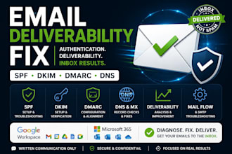 fix spf dkim dmarc dns and email deliverability issues