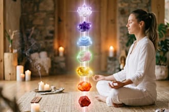 do an intuitive distance crystal healing and energy session