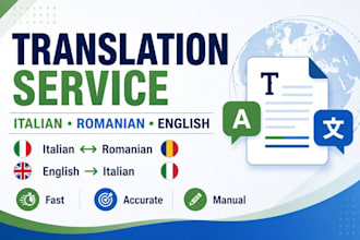 translate italian romanian and english texts