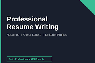write a professional resume and cover letter