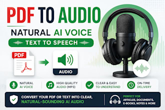 convert PDF and text into natural sounding audio