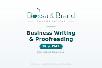 write, adapt, or proofread your business content