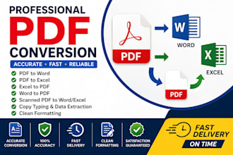 convert PDF to word excel or excel to PDF accurately