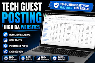 publish your guest post on high authority tech websites