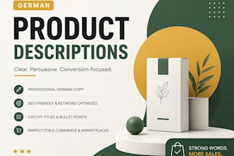 write german product descriptions that sell