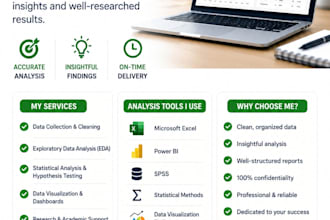 analyze your data, process your data and visualise your data