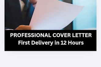 write professional cover letter for job application