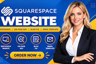 design responsive squarespace website with onpage seo, email template, blog fix