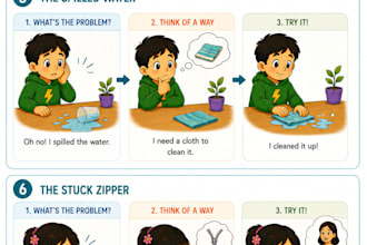 design printable educational worksheets or activity kits for kids