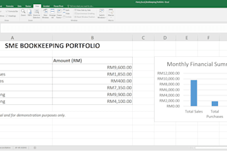 do excel bookkeeping, data entry and bank reconciliation