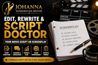 edit rewrite and script doctor your movie script screenplay