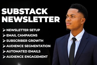 set up substack newsletter and design email marketing growth strategy