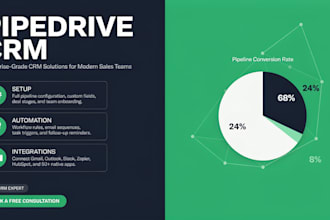 do pipedrive CRM setup, workflow automation and integrations