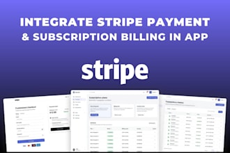 integrate stripe, stripe connect, and subscription billing in your app